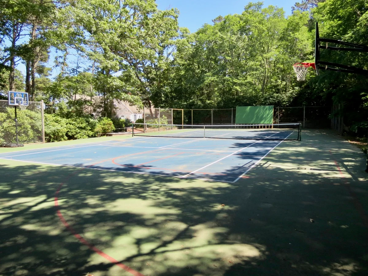 A tennis court at one of our Cape Cod house rentals